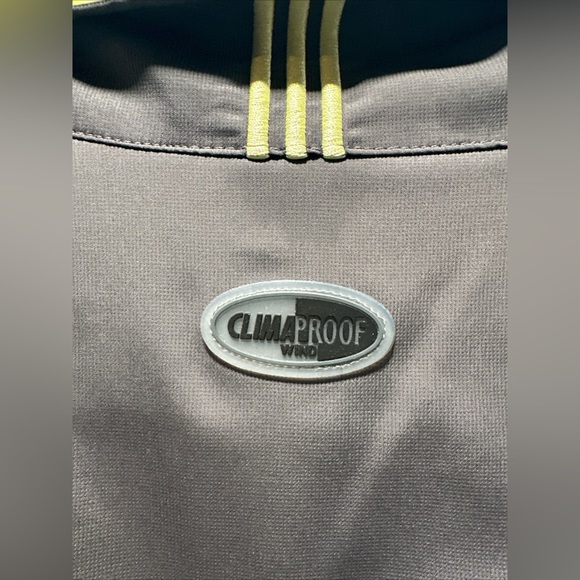 Adidas Men Windbreaker Large Quarter Zip Activewear Short Sleeve Solid Gray - Picture 3 of 9